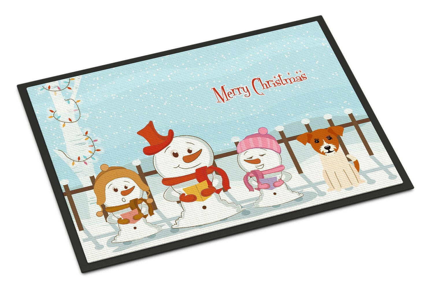 Merry Christmas Carolers Jack Russell Terrier Indoor or Outdoor Mat 24x36 BB2439JMAT - the-store.com