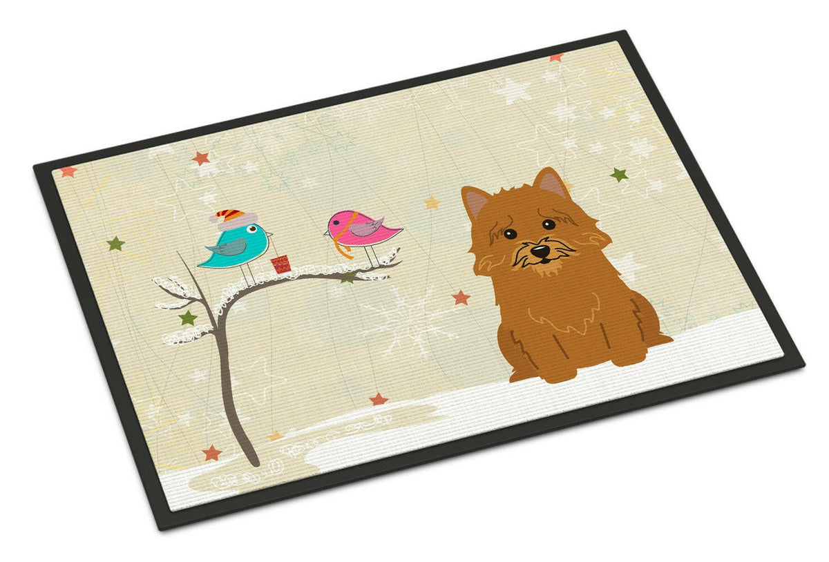 Christmas Presents between Friends Norwich Terrier Indoor or Outdoor Mat 24x36 BB2492JMAT - the-store.com