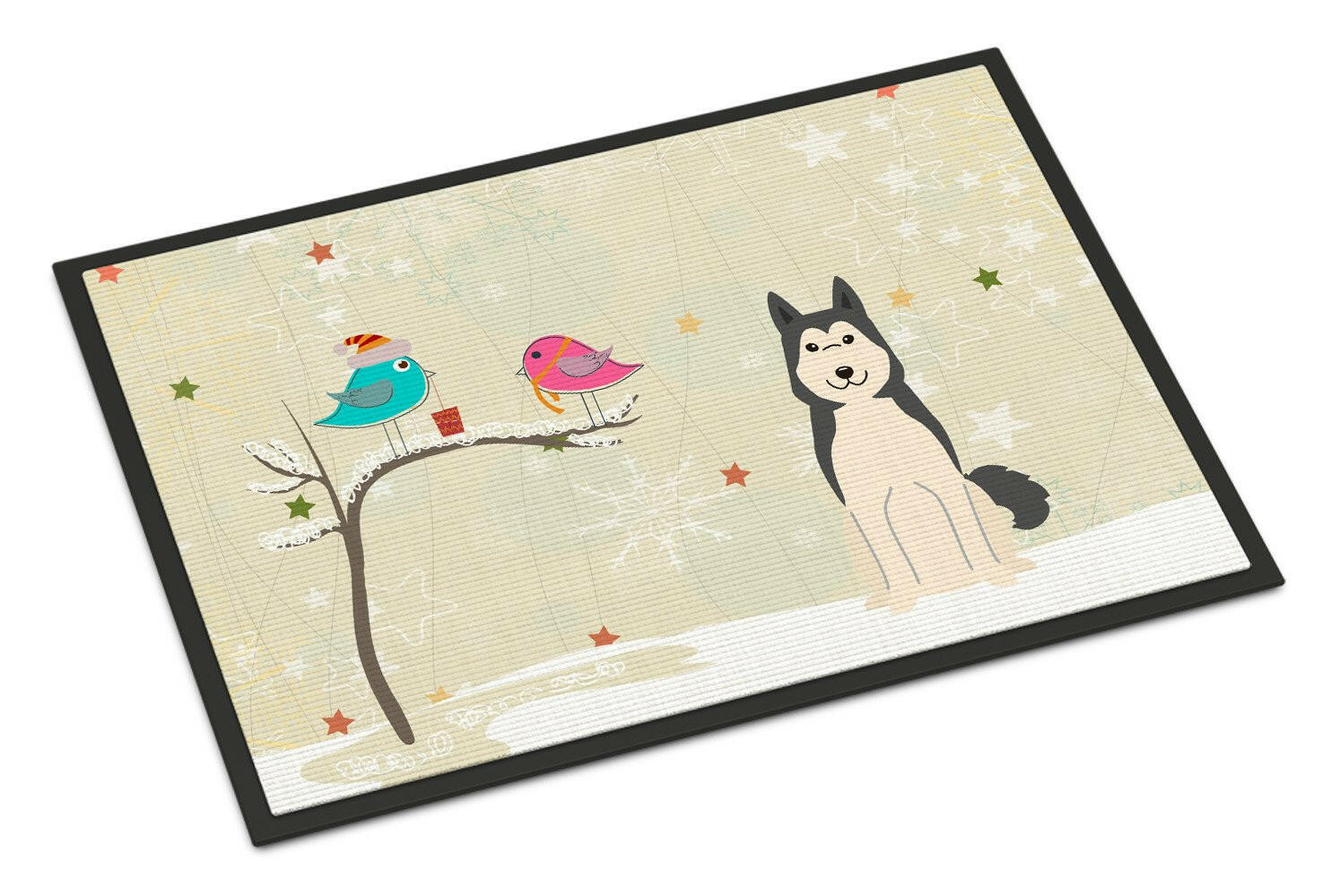 Christmas Presents between Friends West Siberian Laika Spitz Indoor or Outdoor Mat 24x36 BB2497JMAT - the-store.com