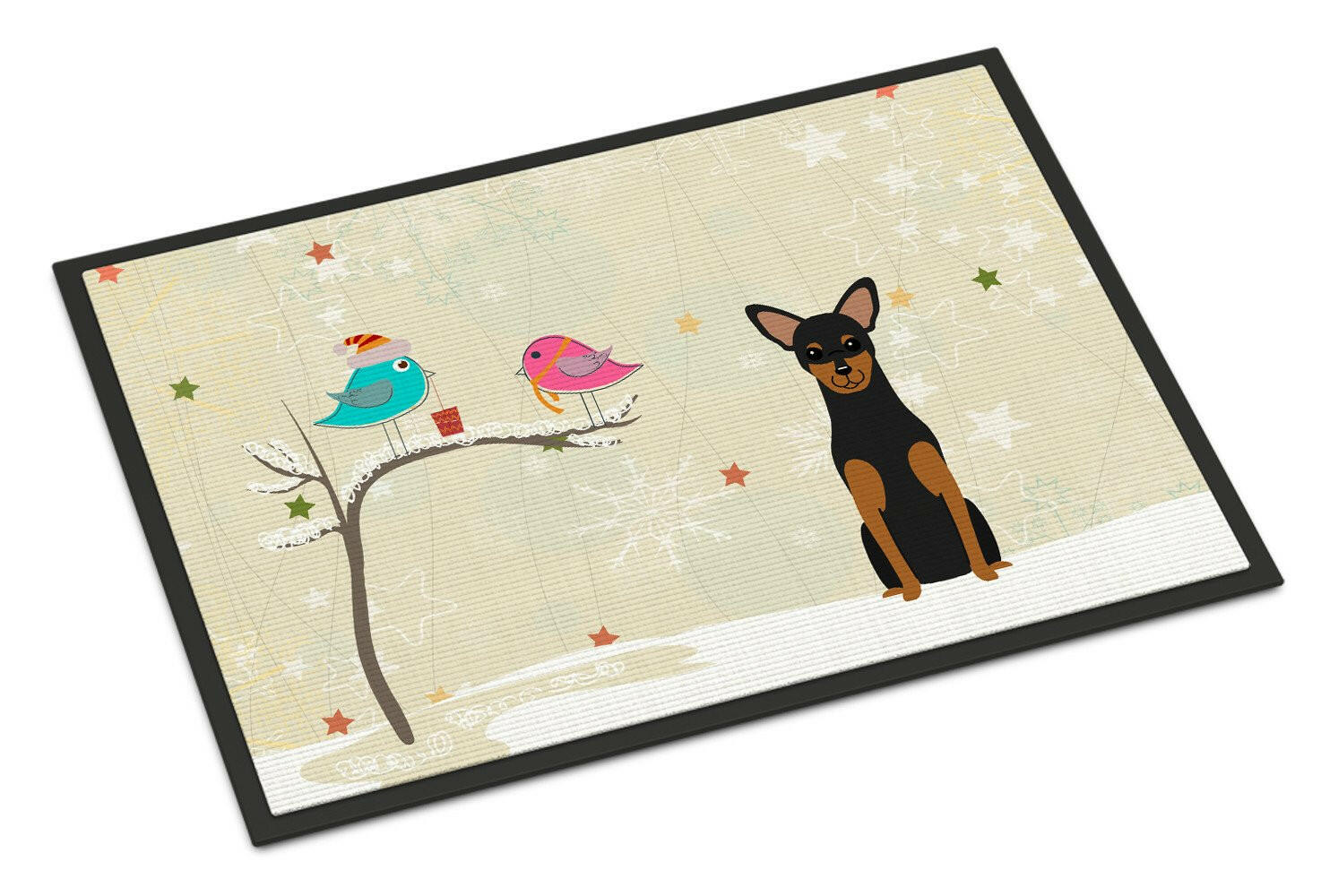 Christmas Presents between Friends Manchester Terrier Indoor or Outdoor Mat 24x36 BB2500JMAT - the-store.com