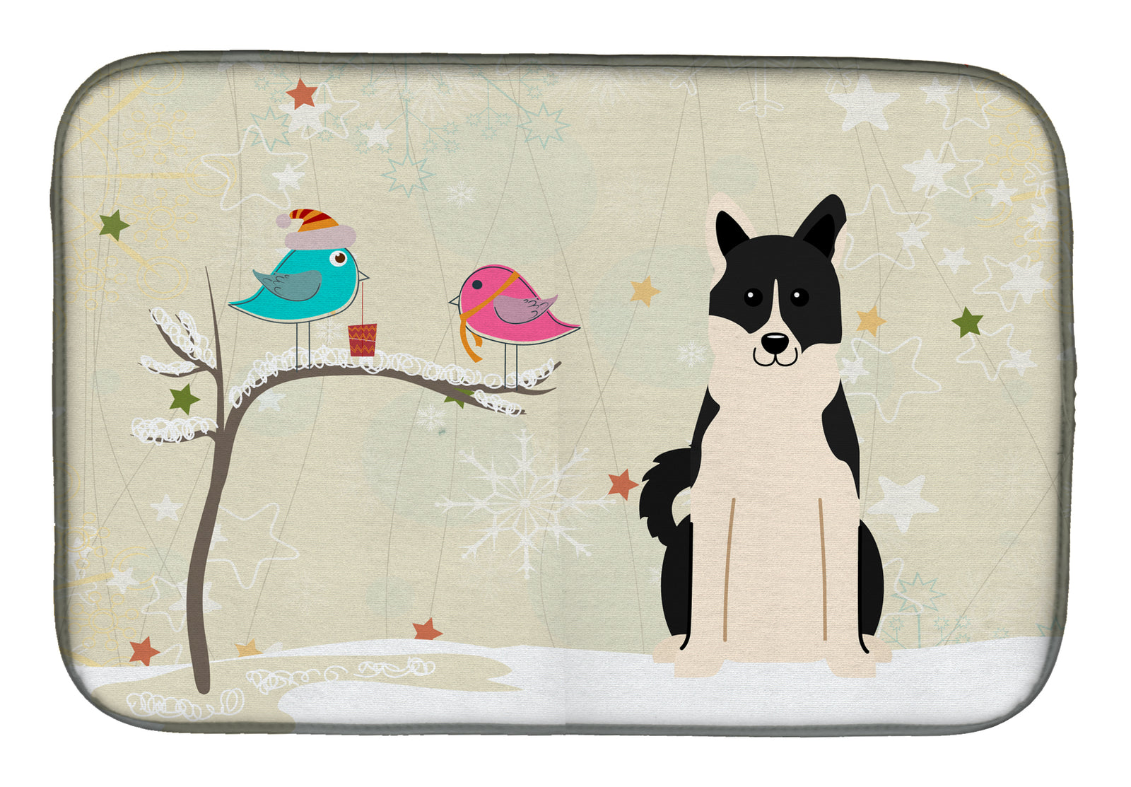 Christmas Presents between Friends Russo-European Laika Spitz Dish Drying Mat BB2501DDM  the-store.com.