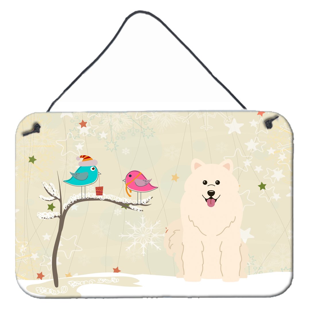 Christmas Presents between Friends Samoyed Wall or Door Hanging Prints BB2502DS812 by Caroline's Treasures