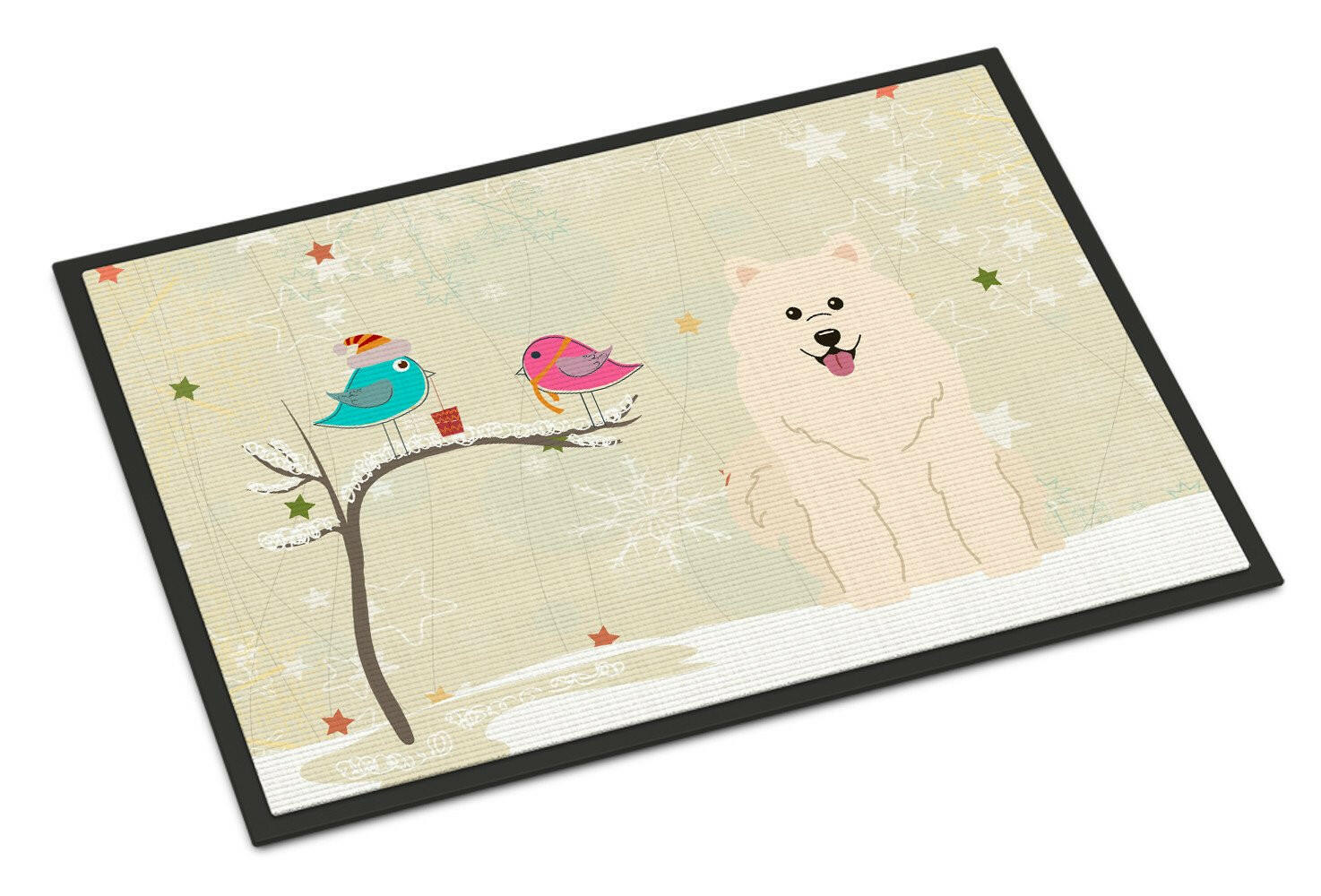 Christmas Presents between Friends Samoyed Indoor or Outdoor Mat 24x36 BB2502JMAT - the-store.com