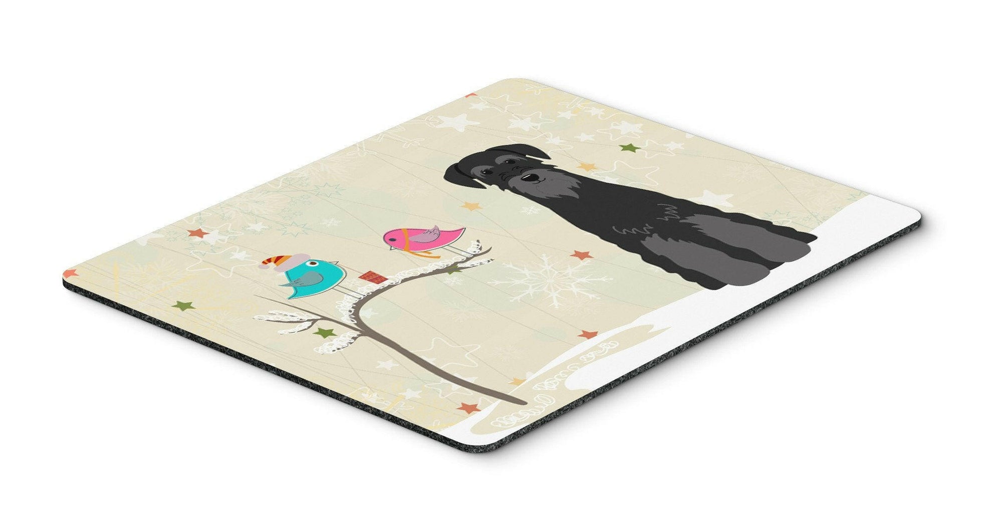 Christmas Presents between Friends Standard Schnauzer Black Mouse Pad, Hot Pad or Trivet BB2504MP by Caroline's Treasures