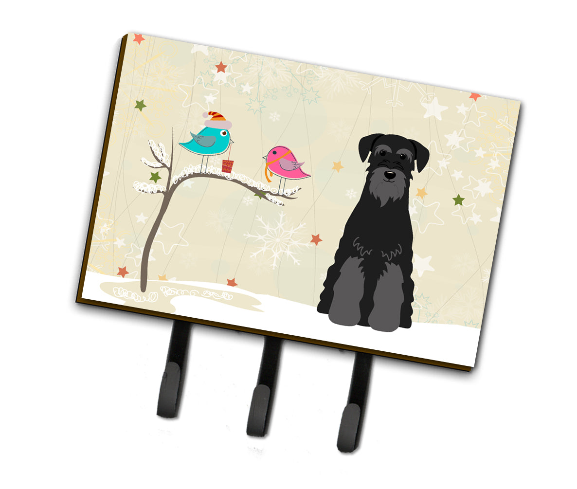 Christmas Presents between Friends Standard Schnauzer Black Leash or Key Holder BB2504TH68  the-store.com.