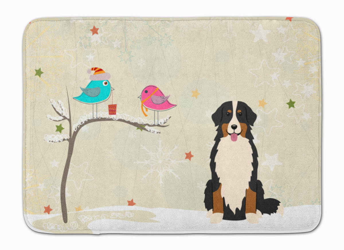 Christmas Presents between Friends Bernese Mountain Dog Machine Washable Memory Foam Mat BB2508RUG - the-store.com