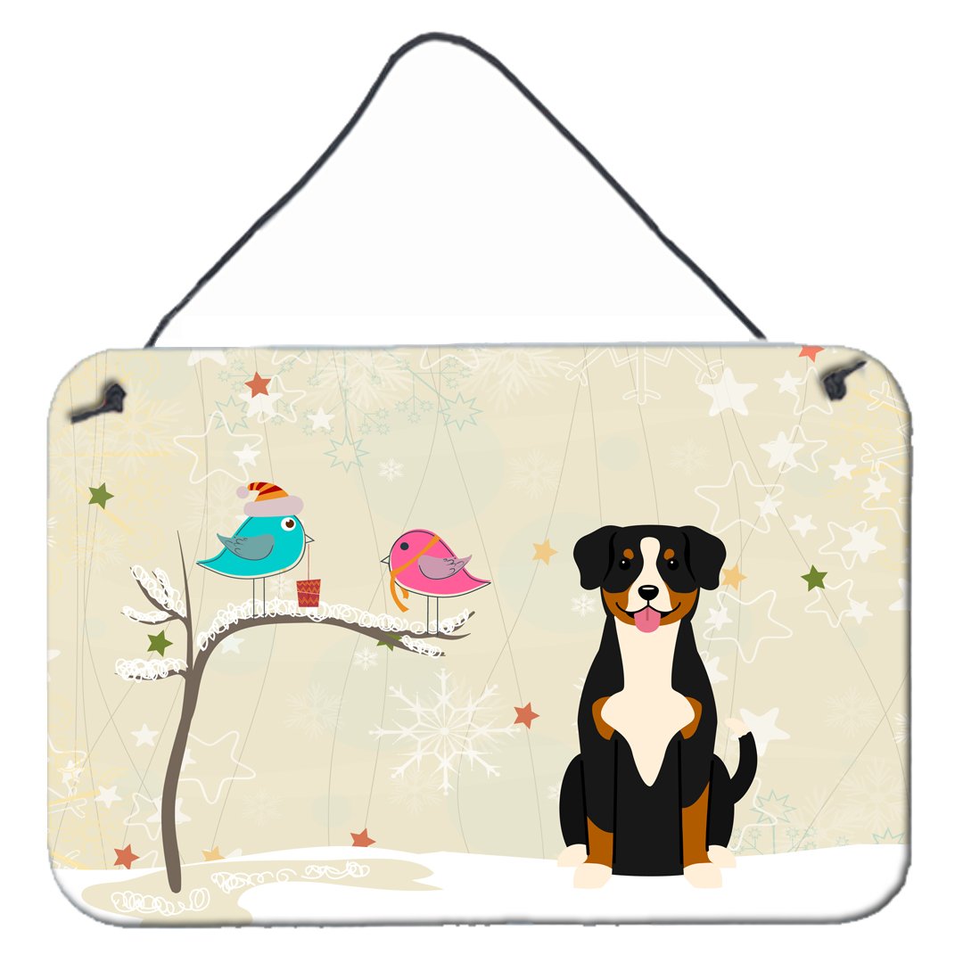 Christmas Presents between Friends Entlebucher Wall or Door Hanging Prints BB2510DS812 by Caroline&#39;s Treasures