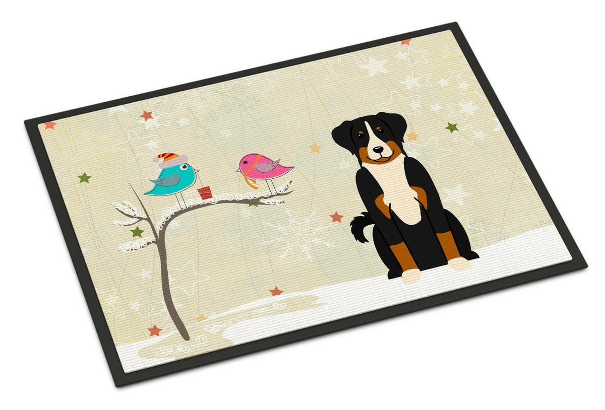 Christmas Presents between Friends Appenzeller Sennenhund Indoor or Outdoor Mat 18x27 BB2515MAT - the-store.com