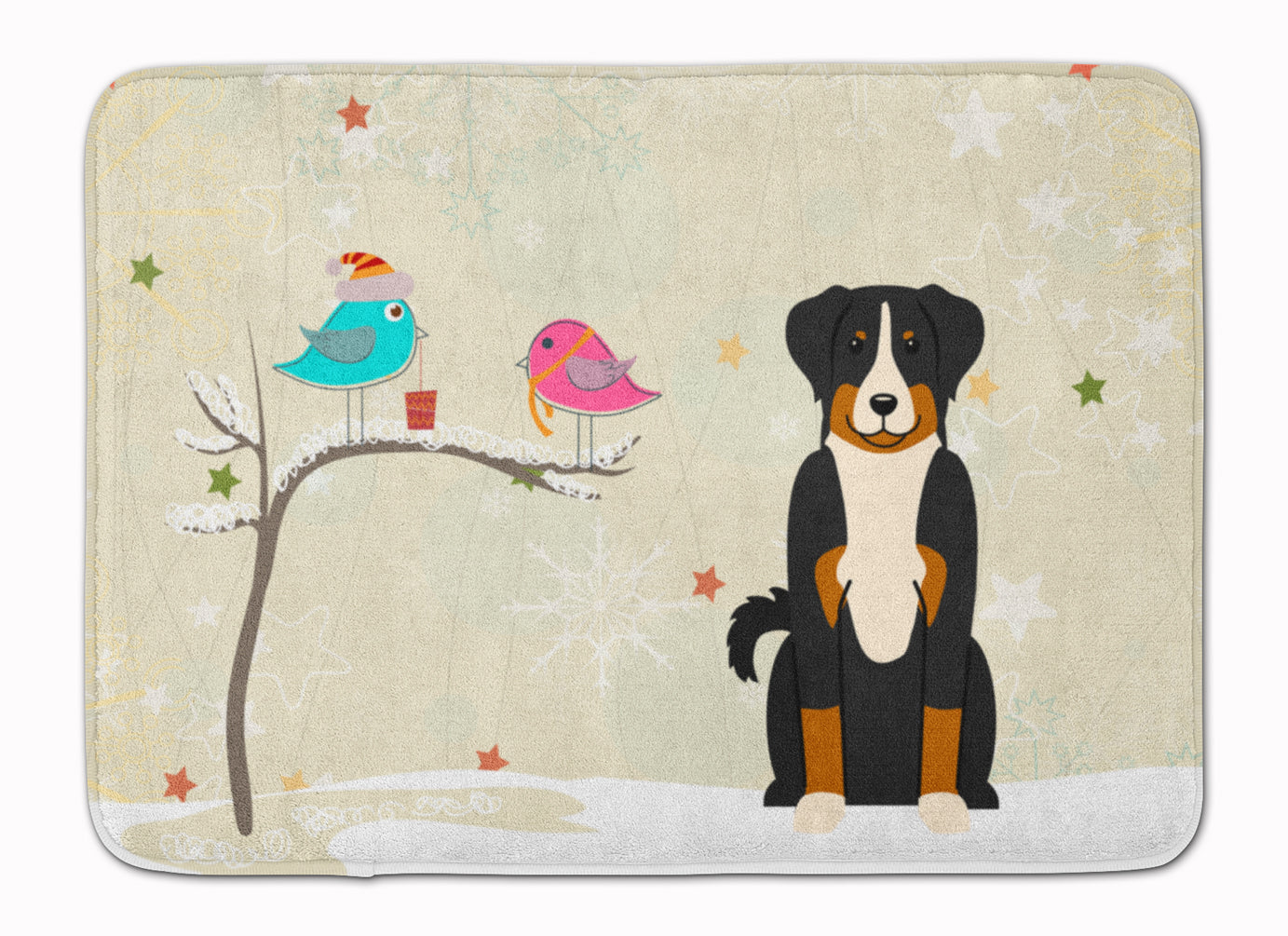 Christmas Presents between Friends Appenzeller Sennenhund Machine Washable Memory Foam Mat BB2515RUG - the-store.com