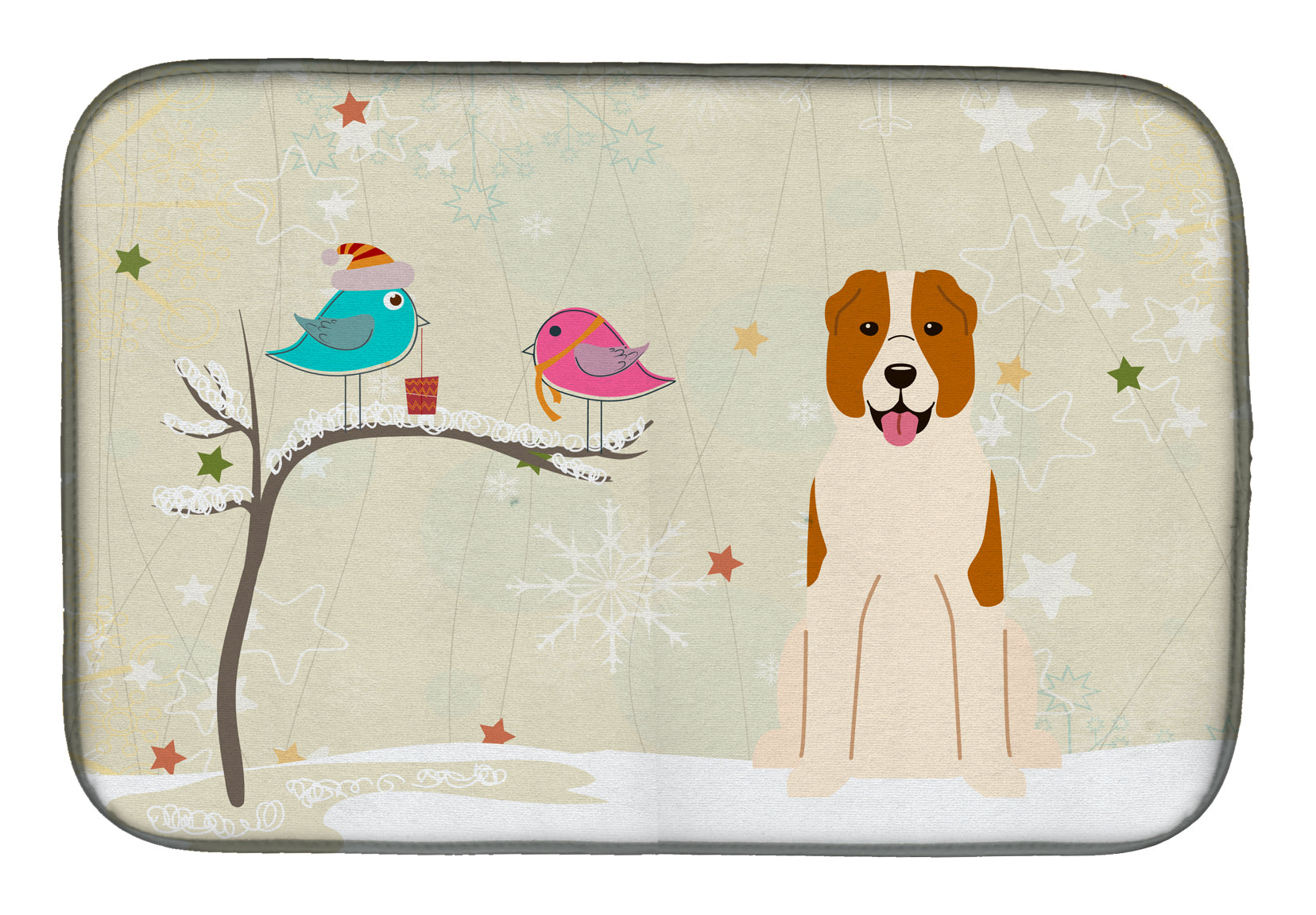 Christmas Presents between Friends Central Asian Shepherd Dog Dish Drying Mat BB2521DDM  the-store.com.