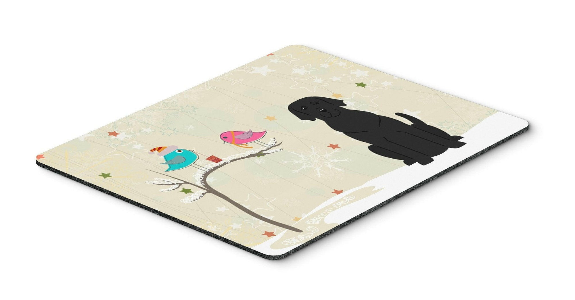 Christmas Presents between Friends Black Labrador Mouse Pad, Hot Pad or Trivet BB2529MP by Caroline's Treasures