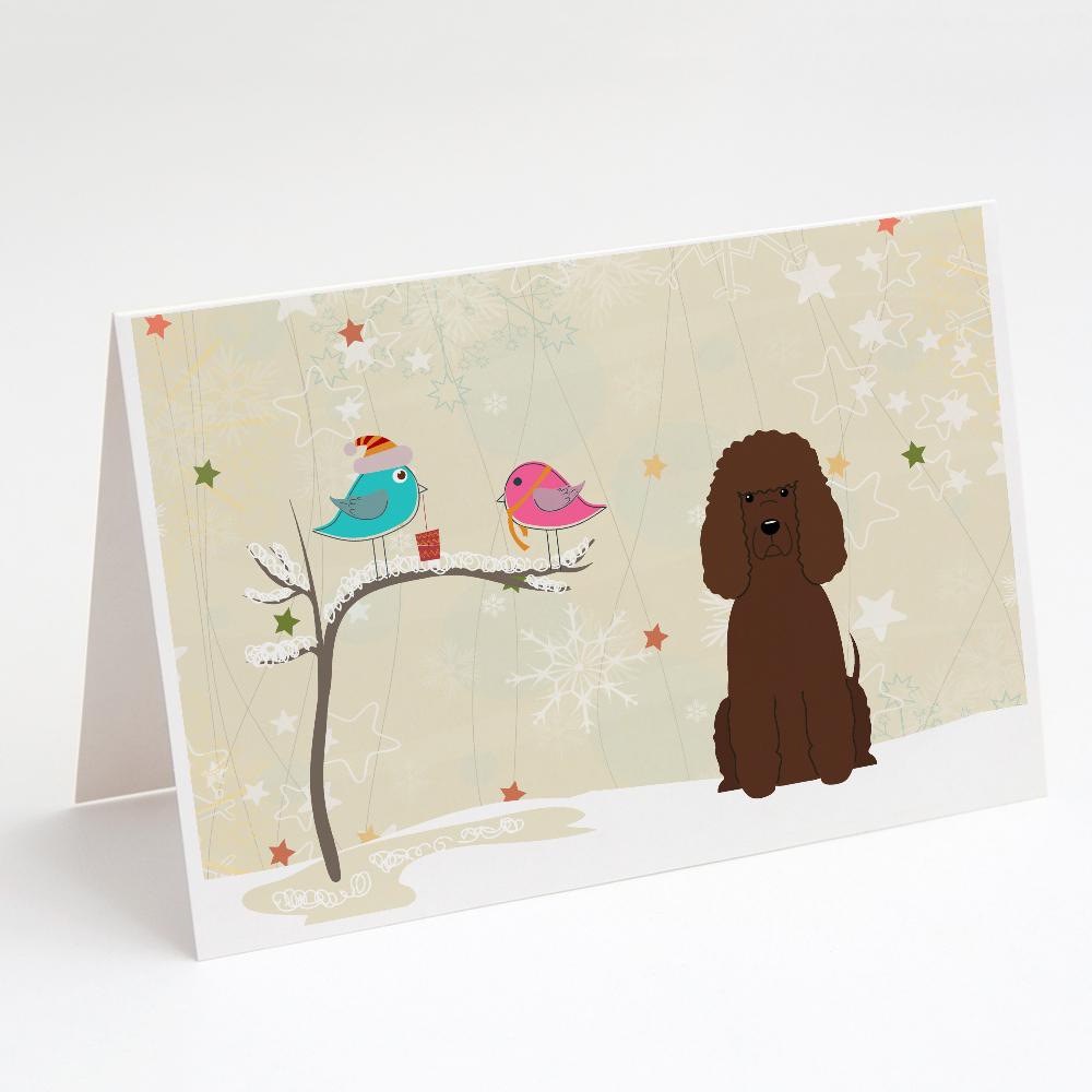 Buy this Christmas Presents between Friends Water Spaniel Greeting Cards and Envelopes Pack of 8