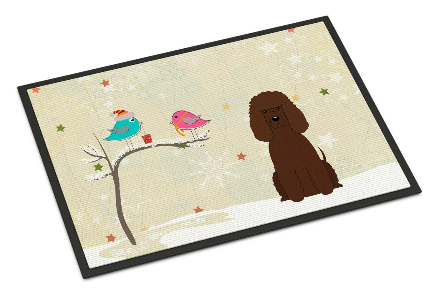 Christmas Presents between Friends Irish Water Spaniel Indoor or Outdoor Mat 24x36 BB2535JMAT - the-store.com