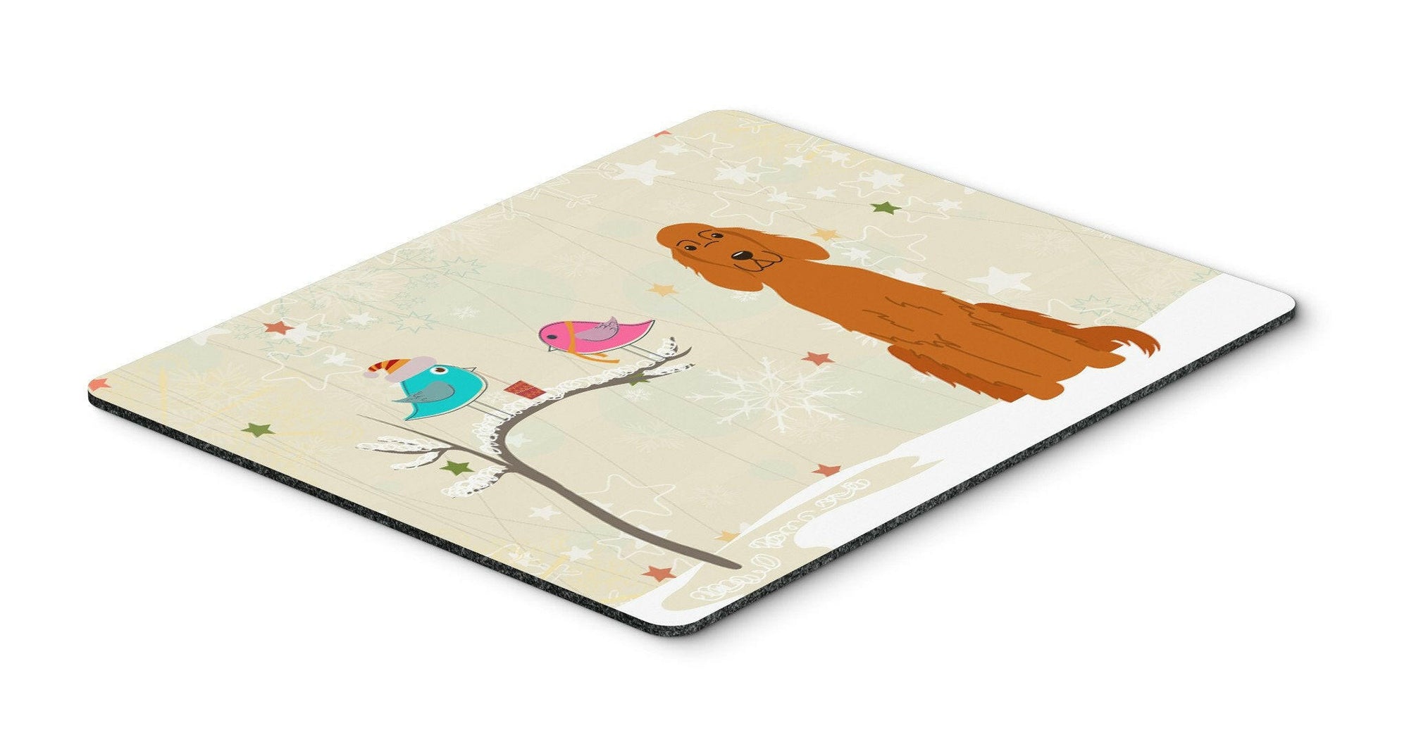 Christmas Presents between Friends Irish Setter Mouse Pad, Hot Pad or Trivet BB2536MP by Caroline's Treasures