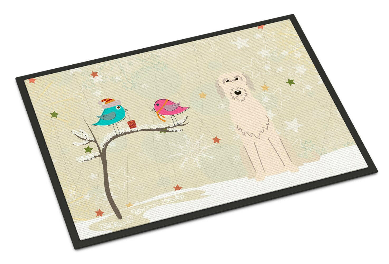 Christmas Presents between Friends Irish Wolfhound Indoor or Outdoor Mat 24x36 BB2537JMAT - the-store.com