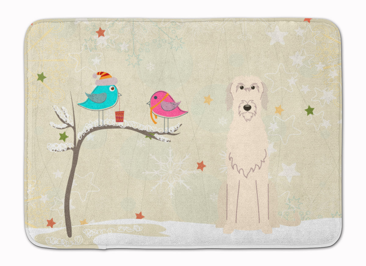 Christmas Presents between Friends Irish Wolfhound Machine Washable Memory Foam Mat BB2537RUG - the-store.com