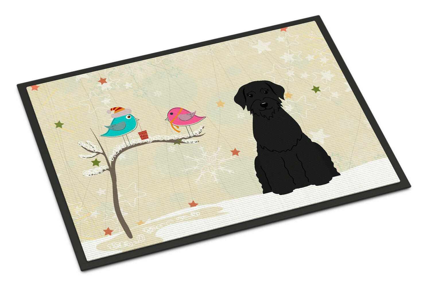 Christmas Presents between Friends Giant Schnauzer Indoor or Outdoor Mat 18x27 BB2538MAT - the-store.com