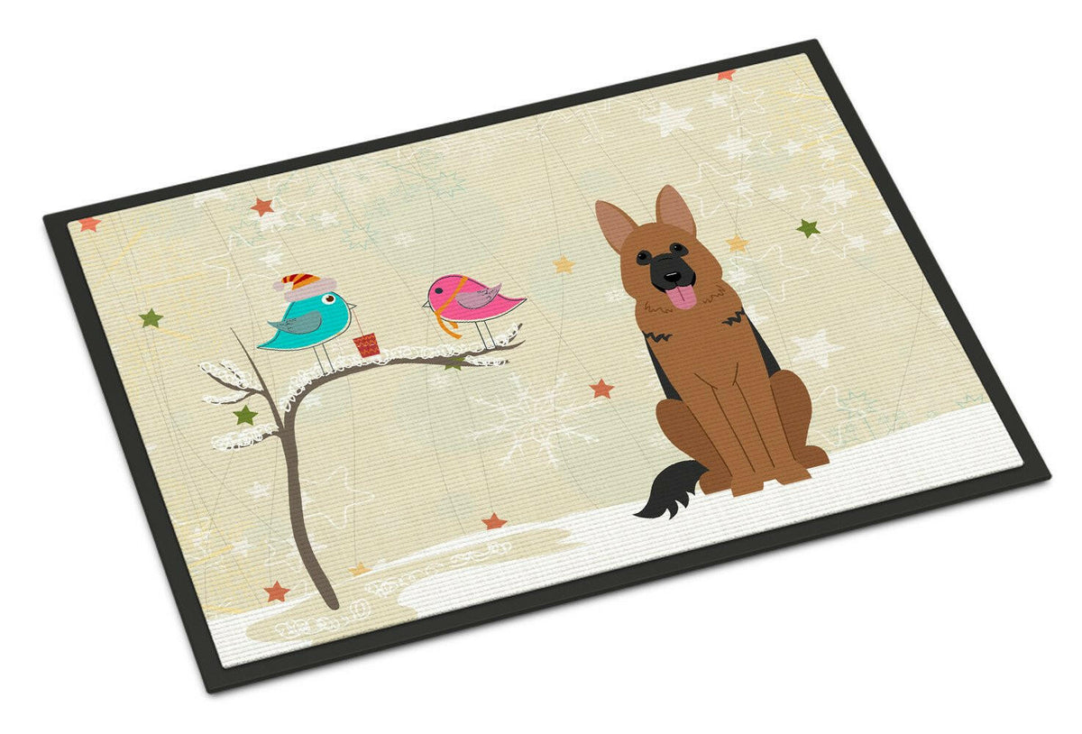 Christmas Presents between Friends German Shepherd Indoor or Outdoor Mat 24x36 BB2539JMAT - the-store.com