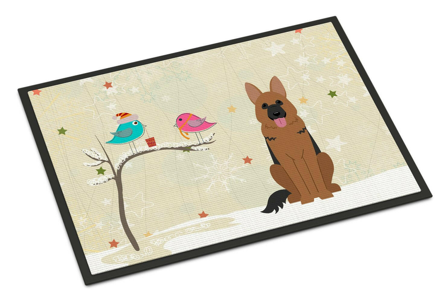 Christmas Presents between Friends German Shepherd Indoor or Outdoor Mat 18x27 BB2539MAT - the-store.com