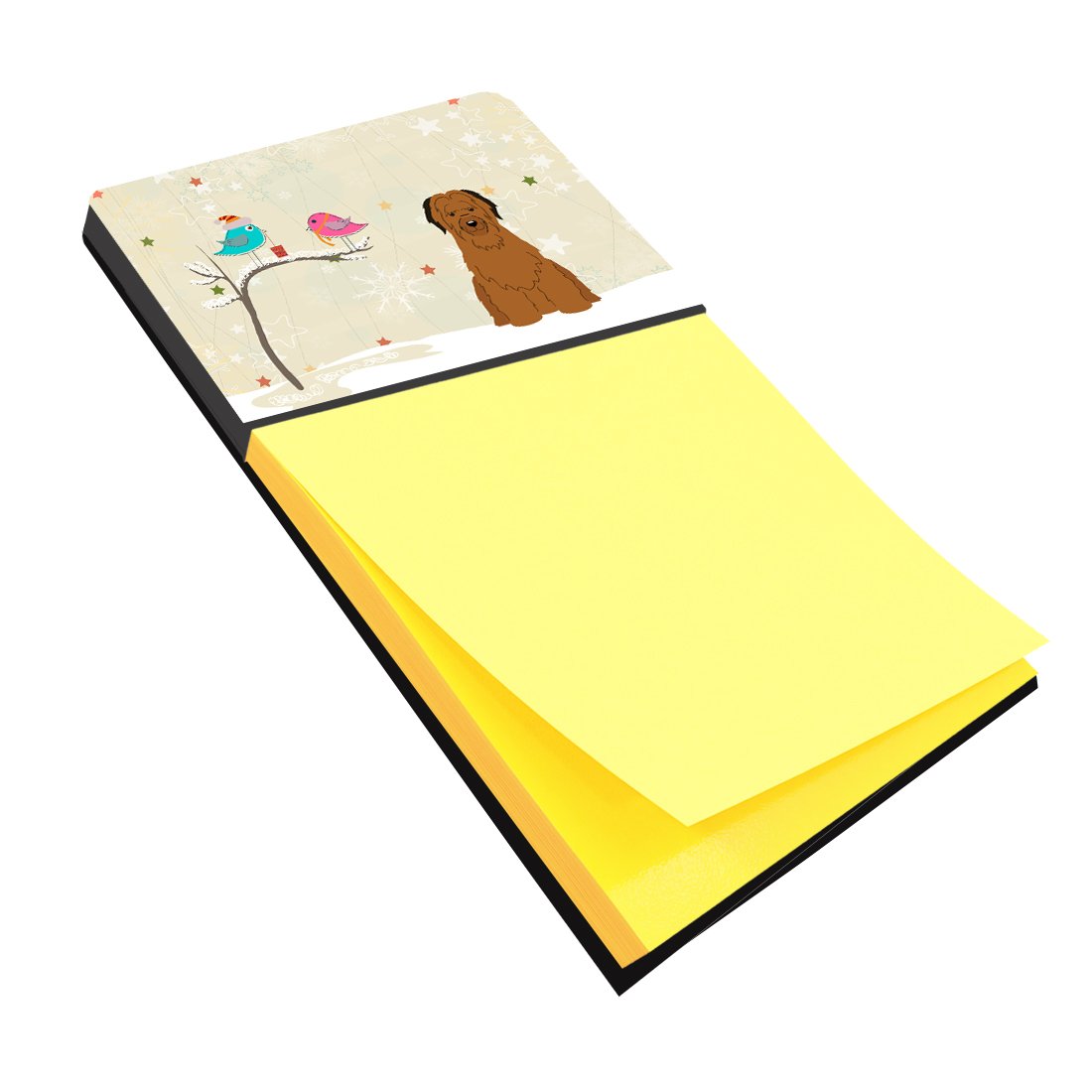 Christmas Presents between Friends Briard Brown Sticky Note Holder BB2554SN by Caroline&#39;s Treasures