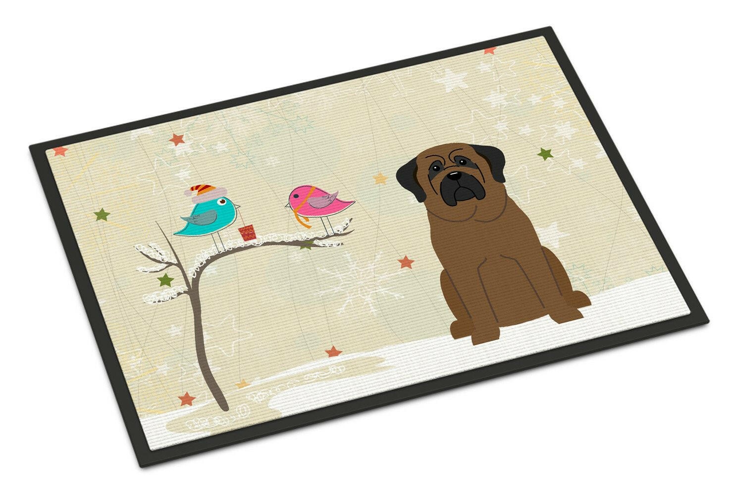 Christmas Presents between Friends Bullmastiff Indoor or Outdoor Mat 24x36 BB2556JMAT - the-store.com