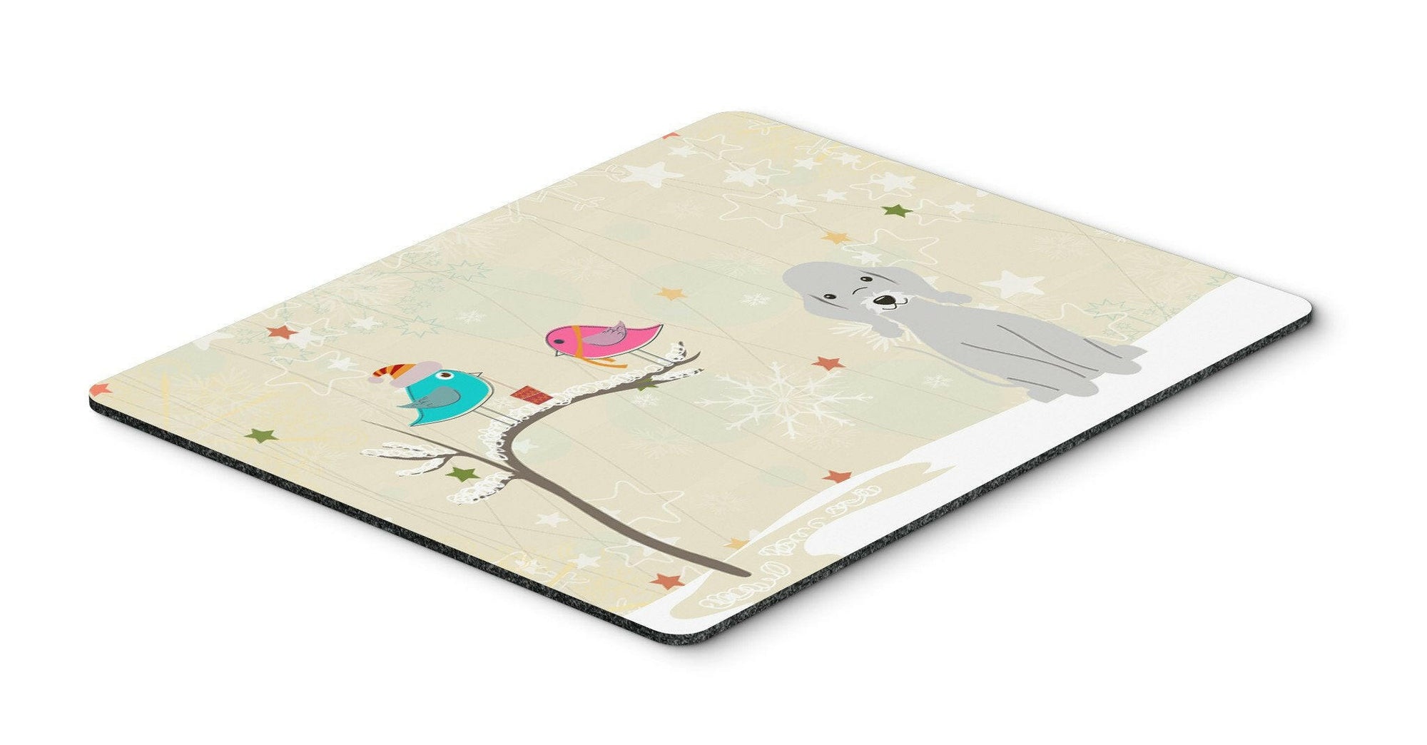 Christmas Presents between Friends Bedlington Terrier Blue Mouse Pad, Hot Pad or Trivet BB2562MP by Caroline's Treasures