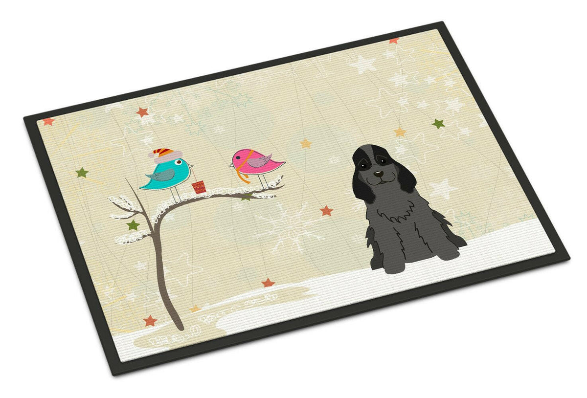 Christmas Presents between Friends Cocker Spaniel Black Indoor or Outdoor Mat 24x36 BB2564JMAT - the-store.com