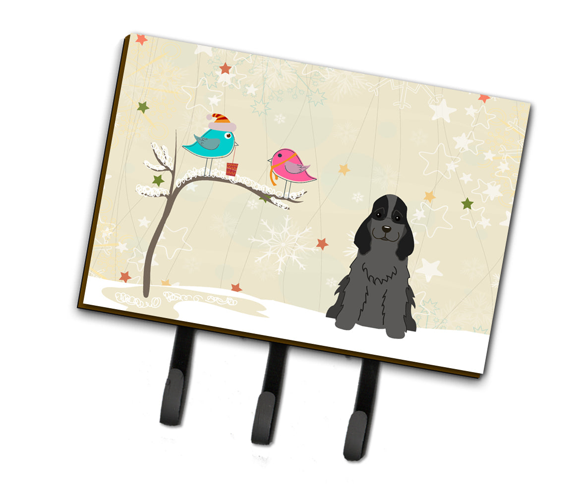 Christmas Presents between Friends Cocker Spaniel Black Leash or Key Holder BB2564TH68  the-store.com.