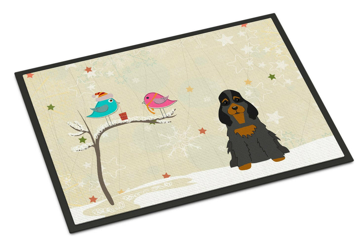 Christmas Presents between Friends Cocker Spaniel Black Tan Indoor or Outdoor Mat 24x36 BB2565JMAT - the-store.com