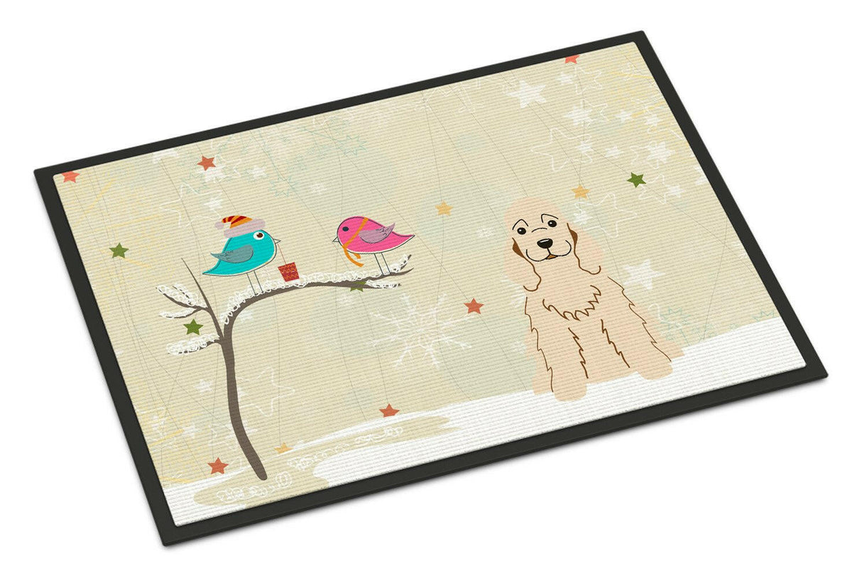 Christmas Presents between Friends Cocker Spaniel Buff Indoor or Outdoor Mat 24x36 BB2566JMAT - the-store.com