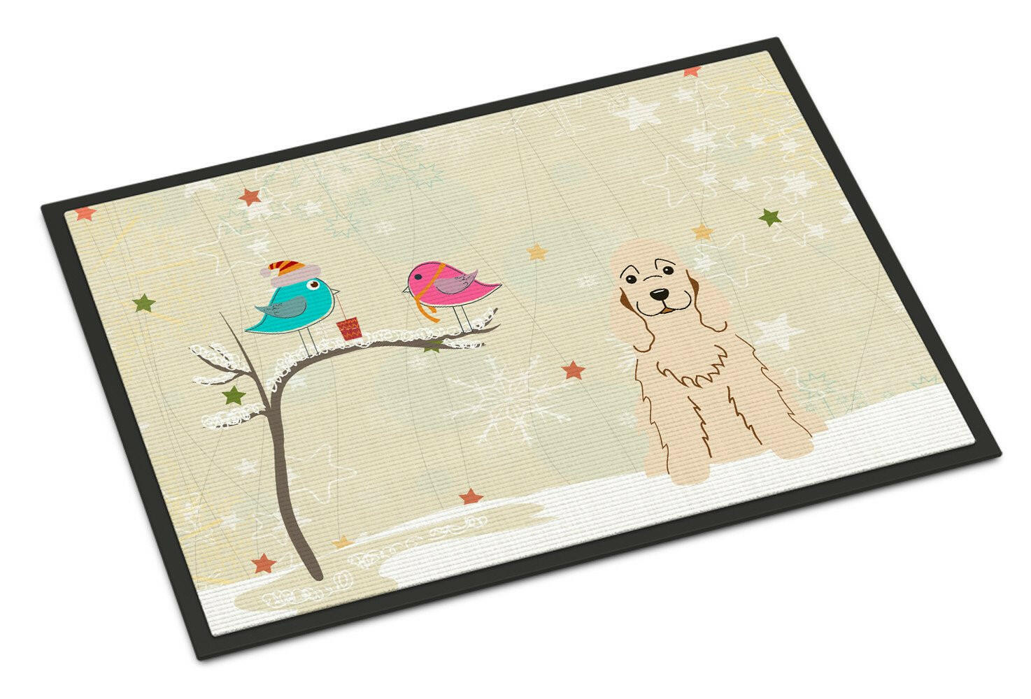 Christmas Presents between Friends Cocker Spaniel Buff Indoor or Outdoor Mat 24x36 BB2566JMAT - the-store.com