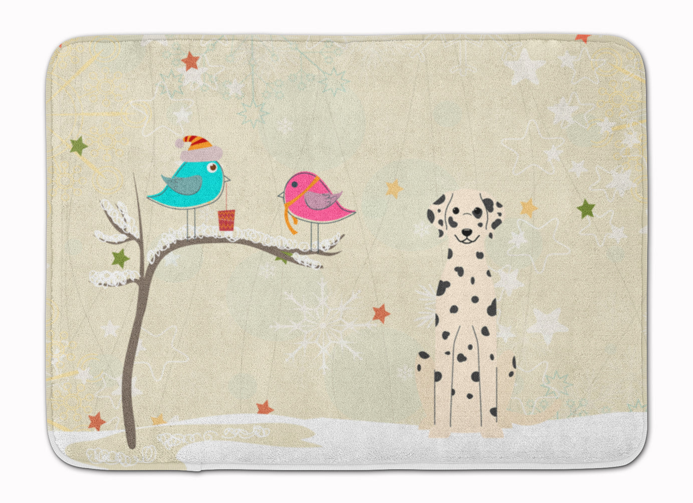 Christmas Presents between Friends Dalmatian Machine Washable Memory Foam Mat BB2569RUG - the-store.com