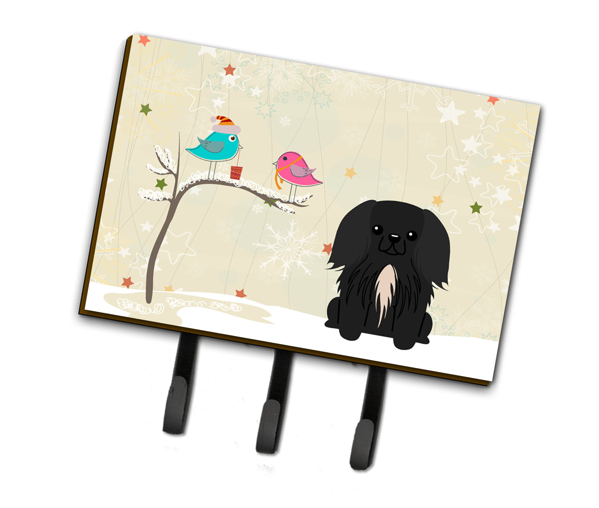 Christmas Presents between Friends Pekingnese Black Leash or Key Holder BB2579TH68  the-store.com.