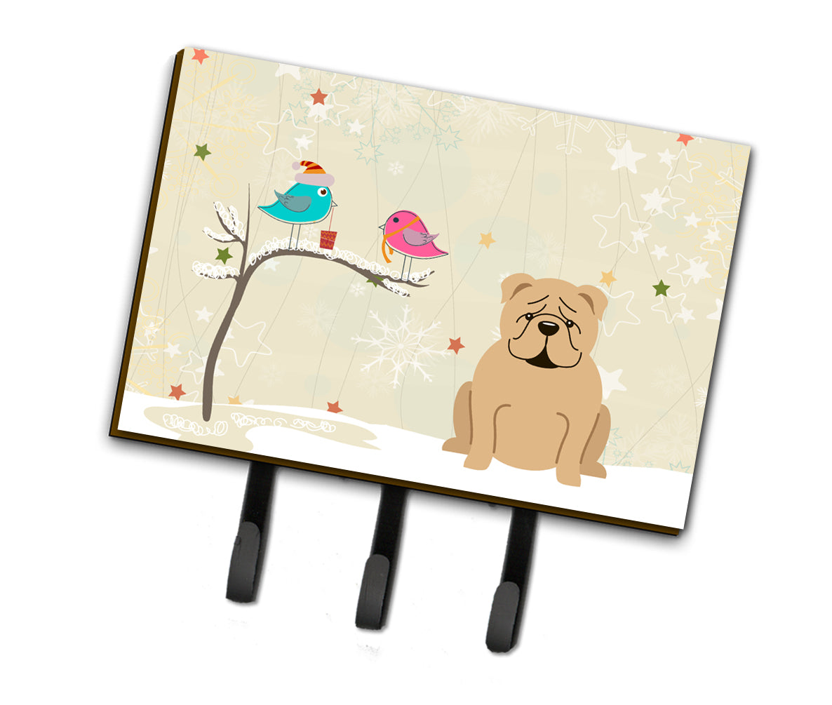 Christmas Presents between Friends English Bulldog Fawn Leash or Key Holder BB2596TH68  the-store.com.