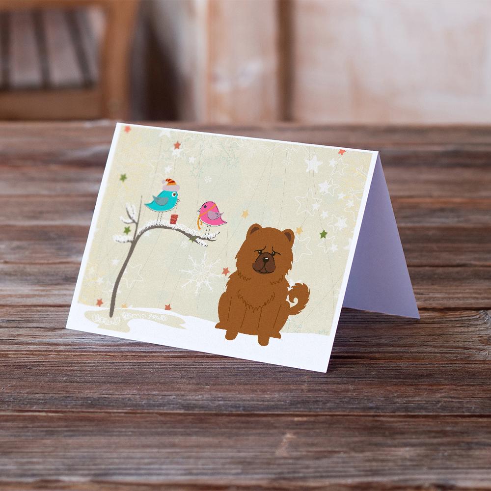 Buy this Christmas Presents between Friends Chow Chow - Red Greeting Cards and Envelopes Pack of 8