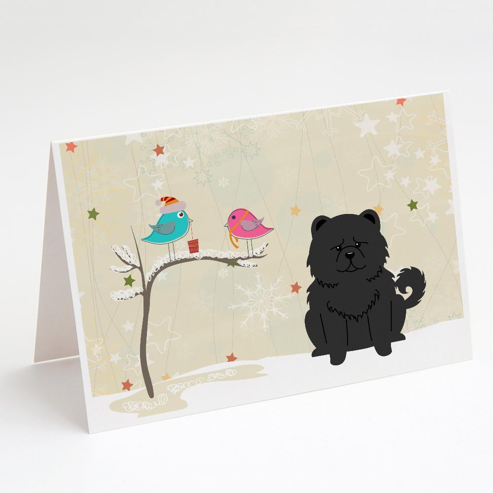 Buy this Christmas Presents between Friends Chow Chow - Black Greeting Cards and Envelopes Pack of 8