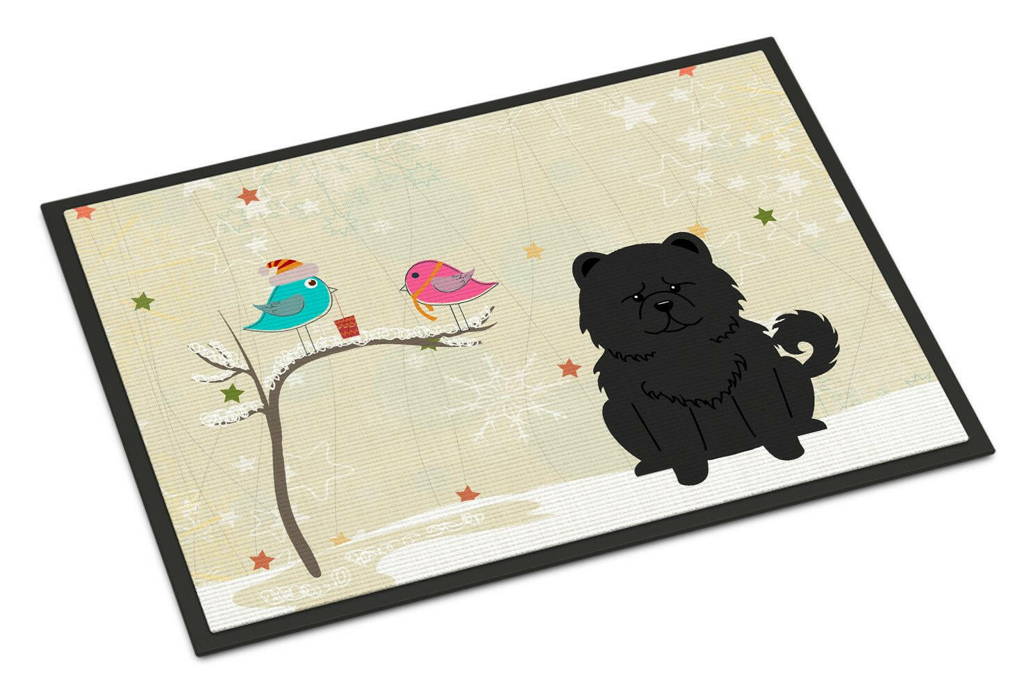 Christmas Presents between Friends Chow Chow Black Indoor or Outdoor Mat 24x36 BB2615JMAT - the-store.com