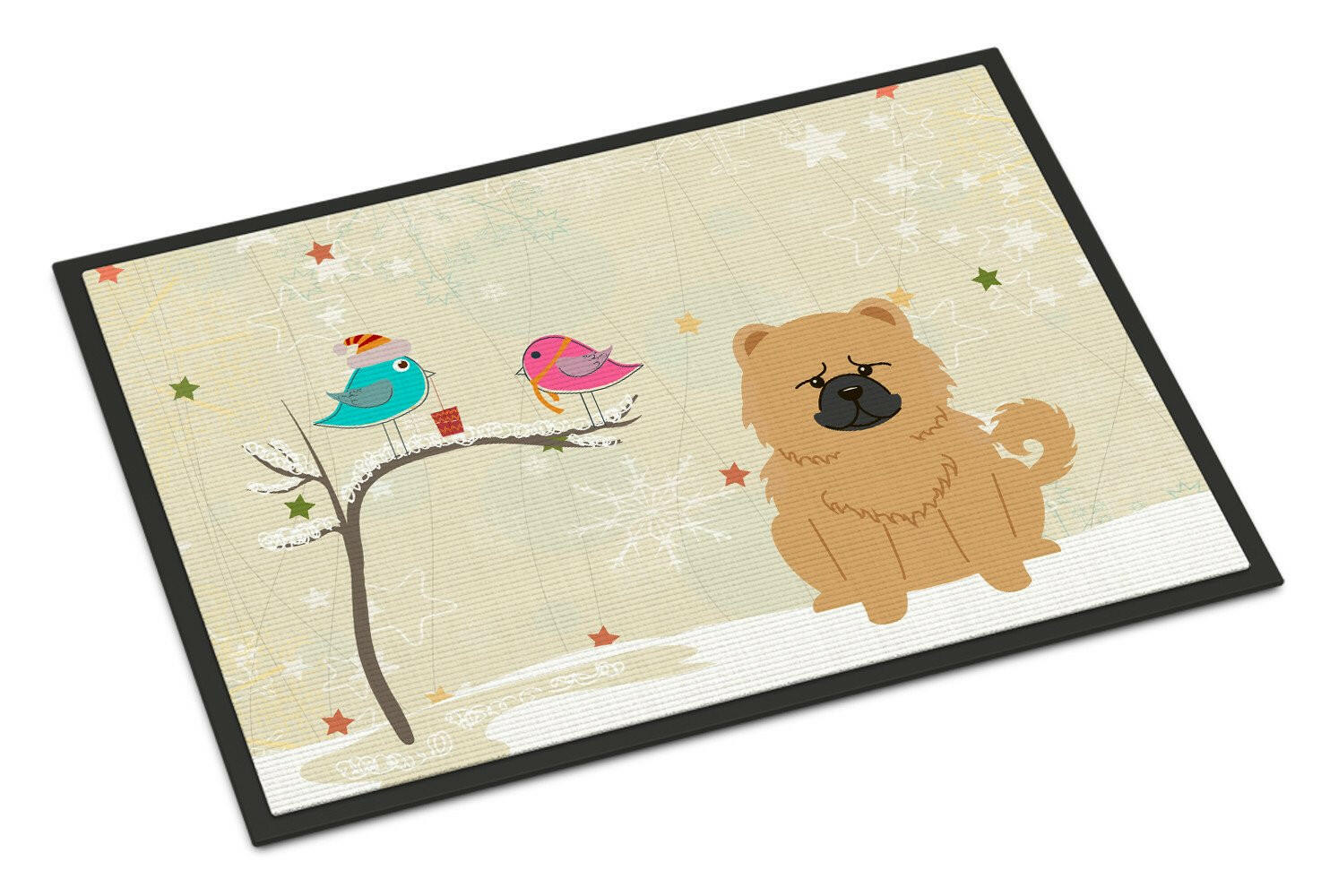 Christmas Presents between Friends Chow Chow Cream Indoor or Outdoor Mat 24x36 BB2616JMAT - the-store.com