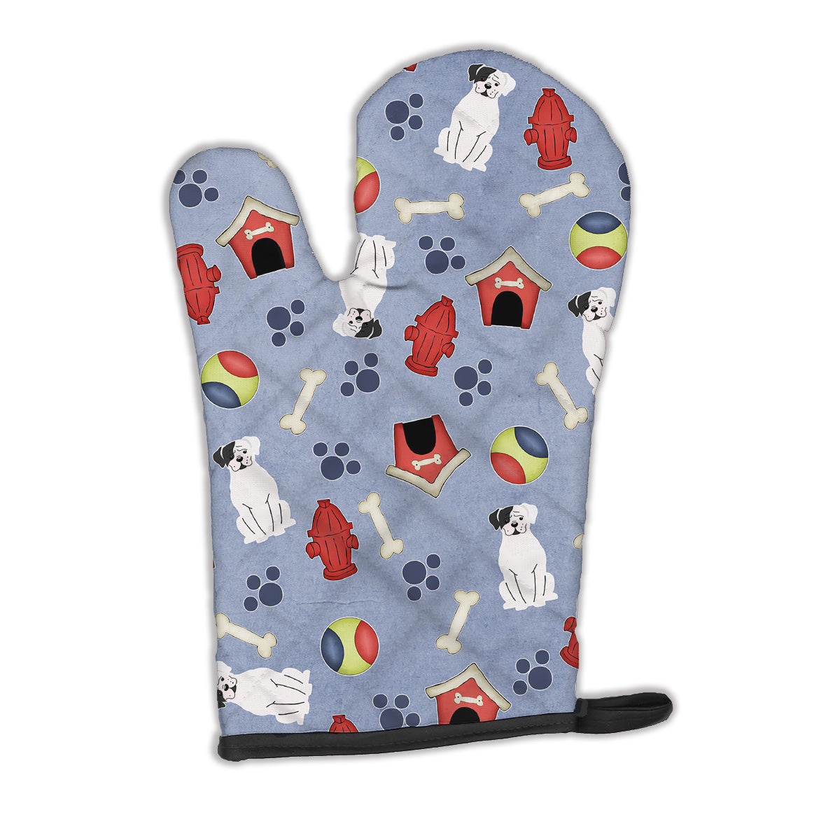 Dog House Collection White Boxer Cooper Oven Mitt BB2727OVMT  the-store.com.