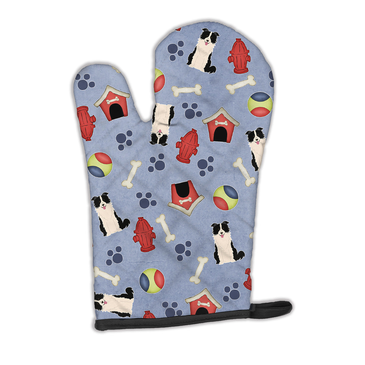 Dog House Collection Border Collie Black White Oven Mitt BB2731OVMT  the-store.com.