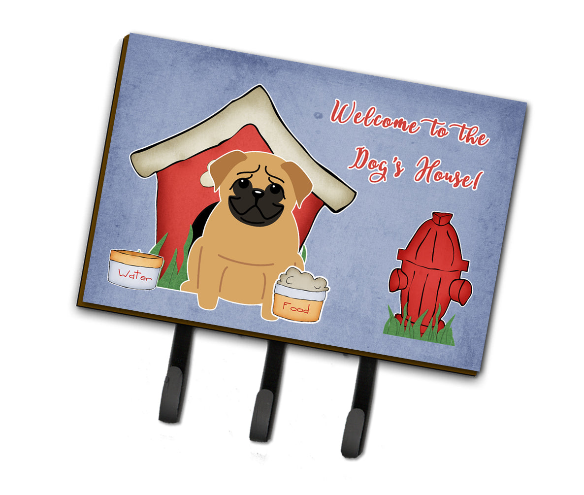 Dog House Collection Pug Brown Leash or Key Holder  the-store.com.