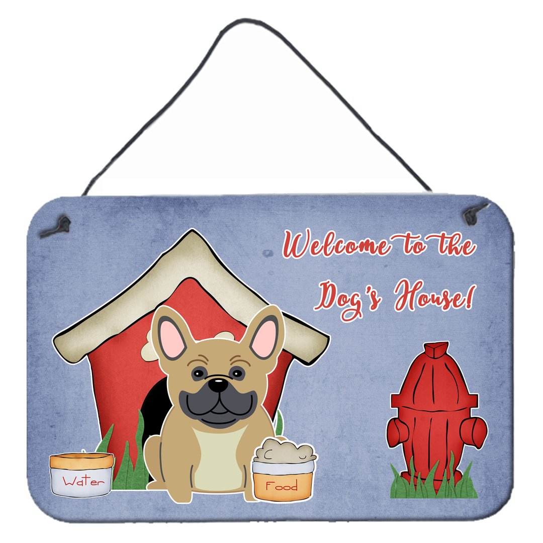 Dog House Collection French Bulldog Cream Wall or Door Hanging Prints BB2764DS812 by Caroline&#39;s Treasures