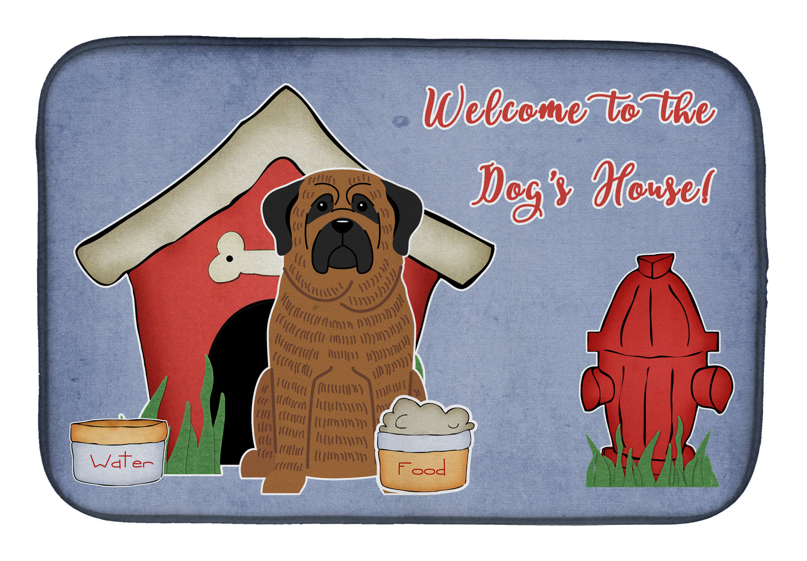 Dog House Collection Mastiff Brindle Dish Drying Mat BB2769DDM  the-store.com.