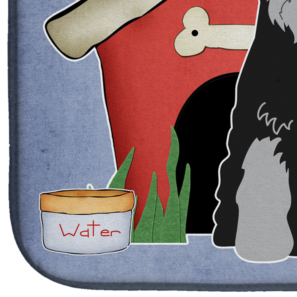 Dog House Collection Standard Schnauzer Black Grey Dish Drying Mat BB2788DDM  the-store.com.