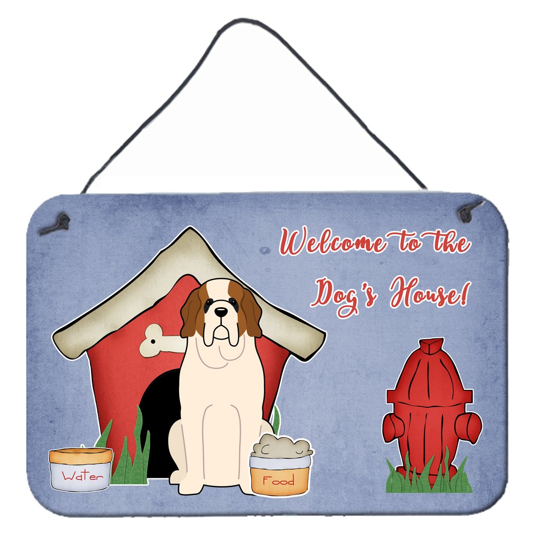 Dog House Collection Saint Bernard Wall or Door Hanging Prints by Caroline's Treasures