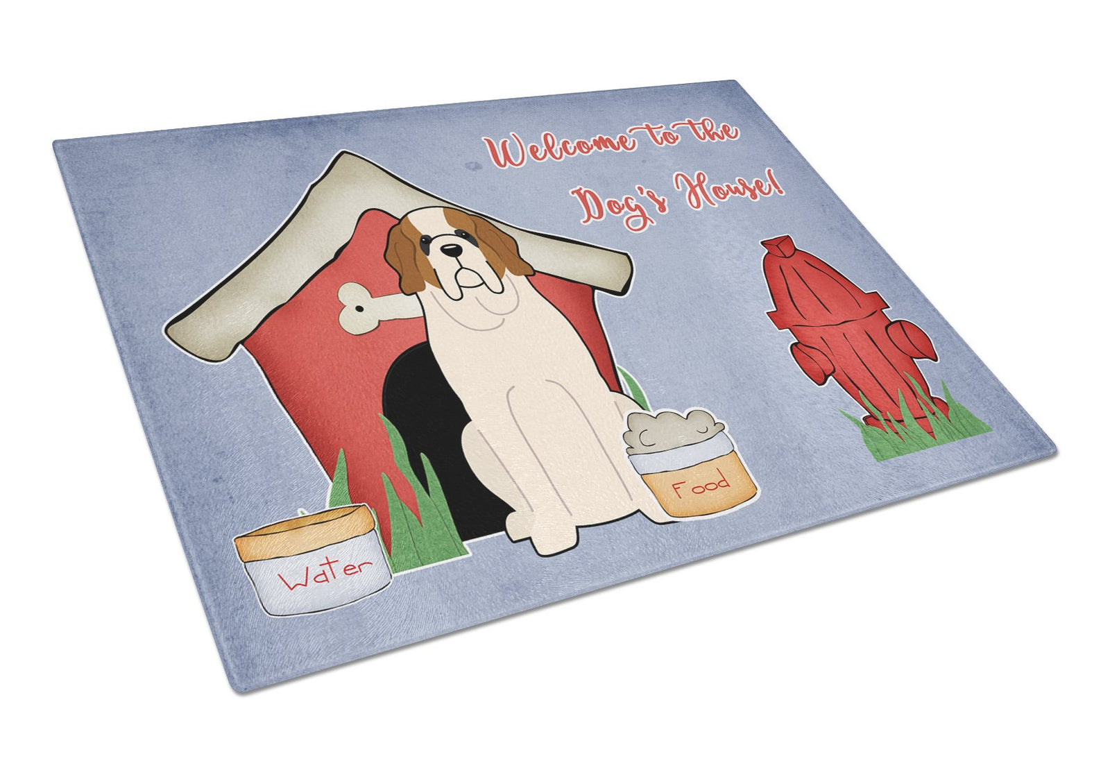 Dog House Collection Saint Bernard Glass Cutting Board Large BB2789LCB by Caroline's Treasures