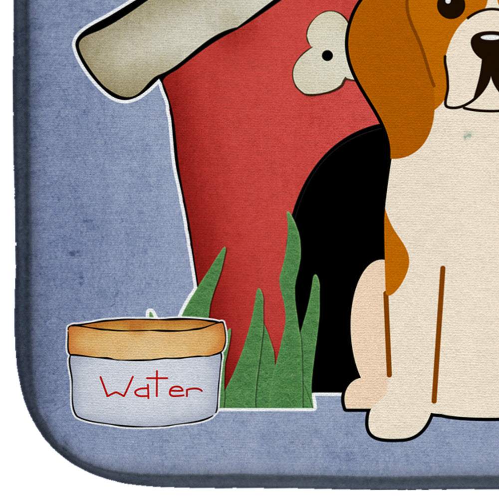 Dog House Collection Beagle Tricolor Dish Drying Mat BB2794DDM  the-store.com.
