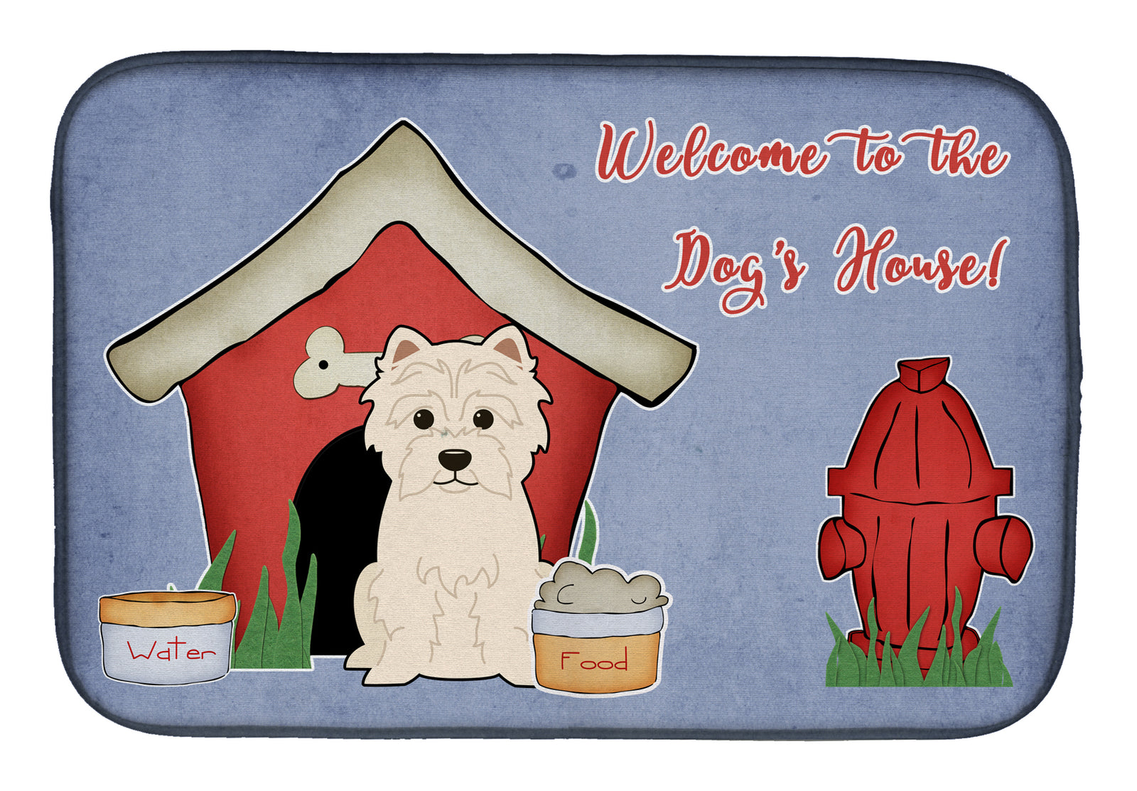 Dog House Collection Westie Dish Drying Mat BB2796DDM  the-store.com.