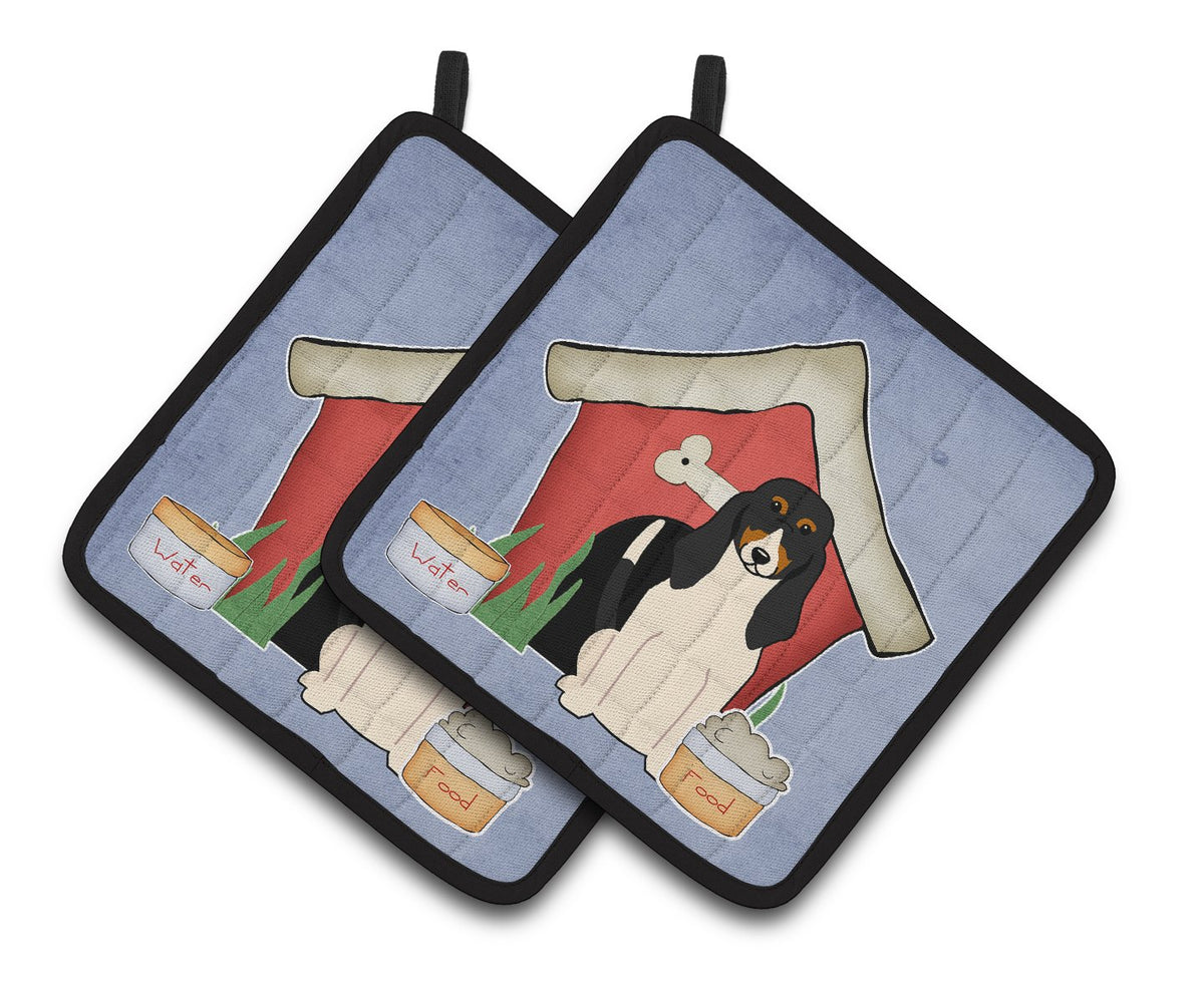 Dog House Collection Swiss Hound Pair of Pot Holders by Caroline&#39;s Treasures