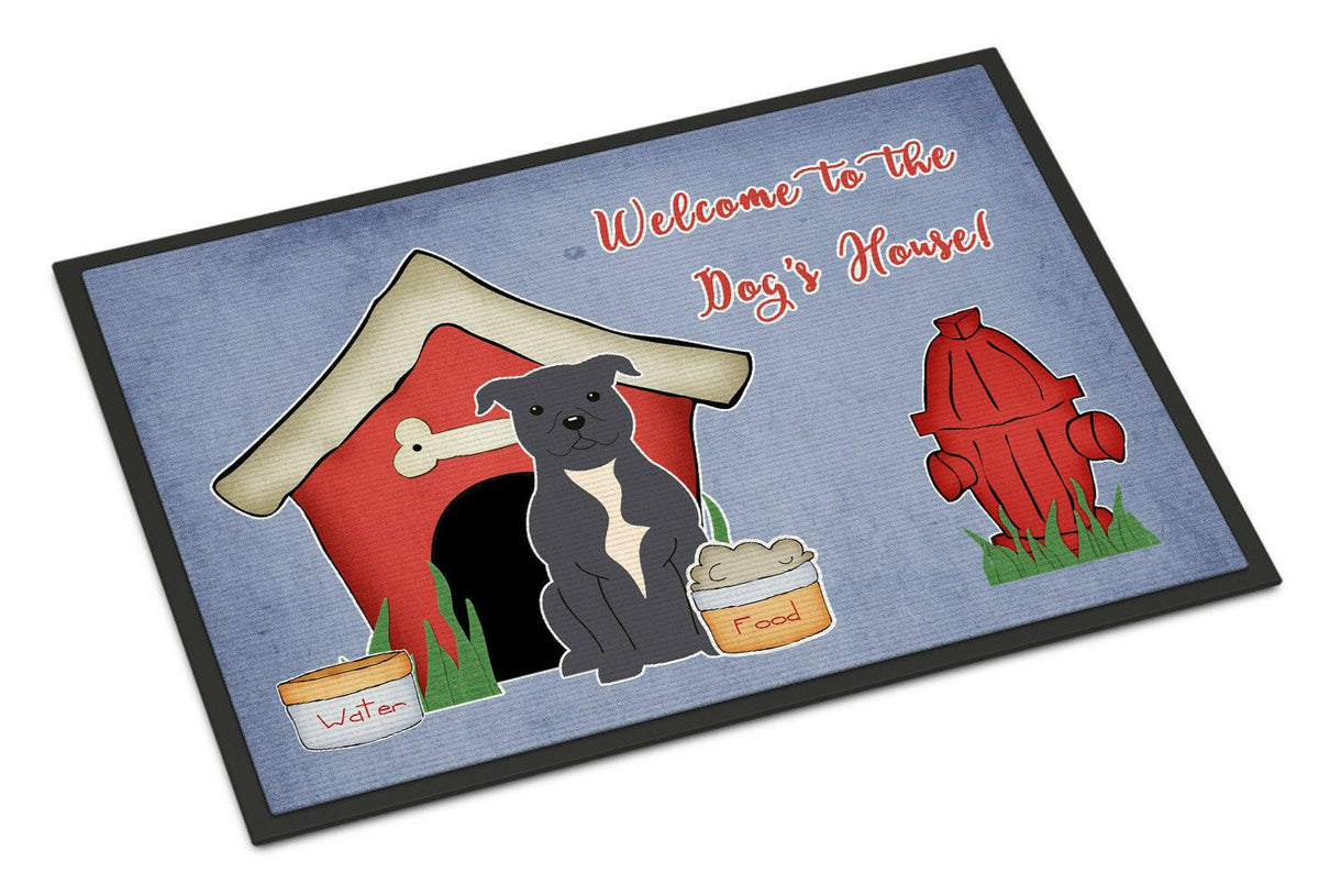 Dog House Collection Staffordshire Bull Terrier Blue Indoor or Outdoor Mat 24x36 BB2800JMAT - the-store.com